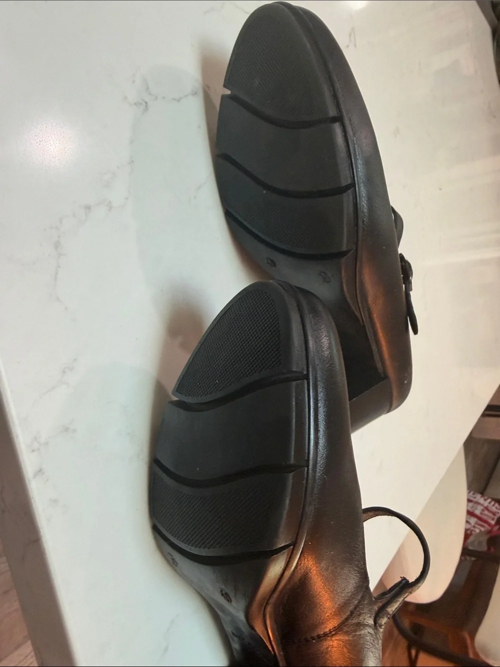Heeled, Black leather  Mary Jane’s